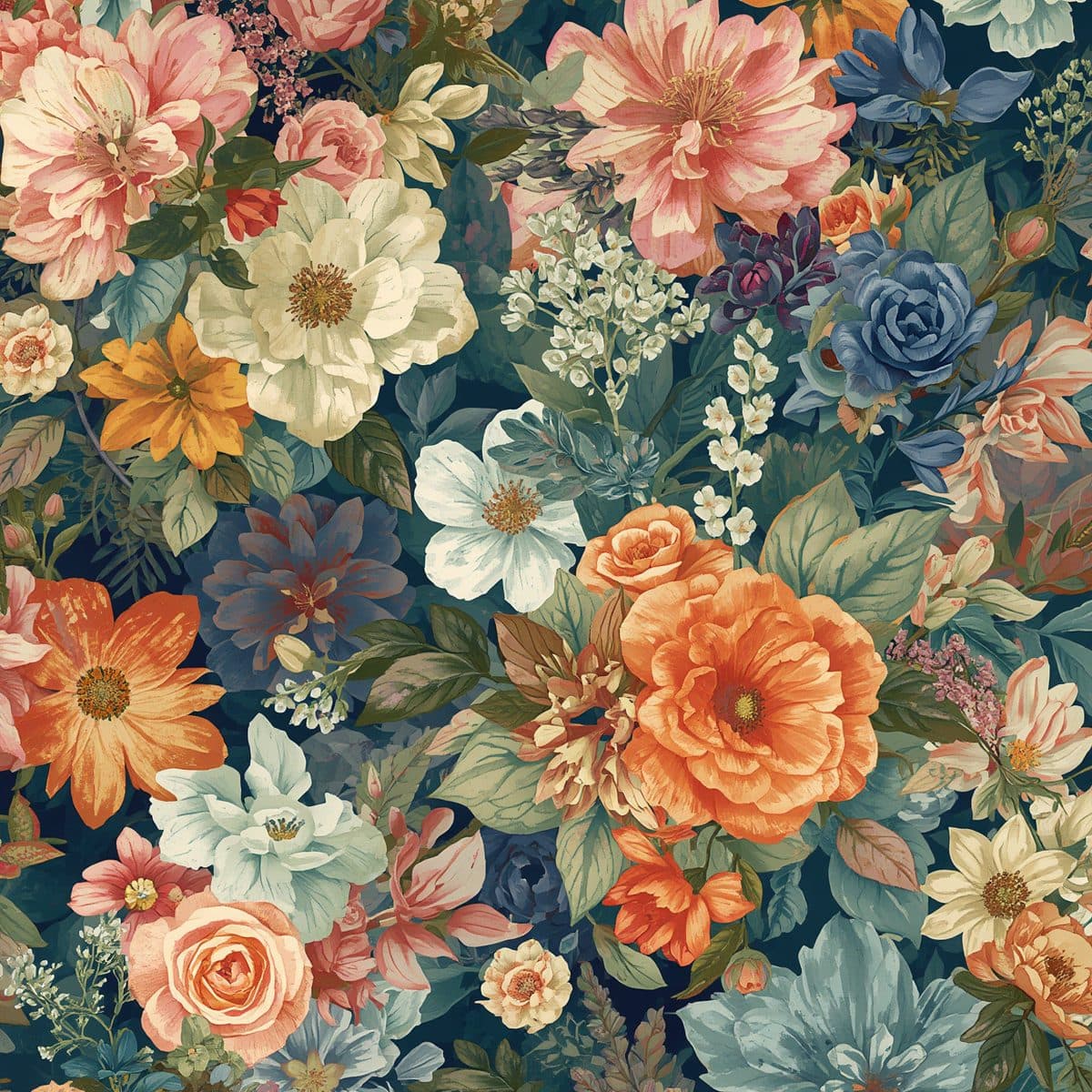 Floral wedding invitation